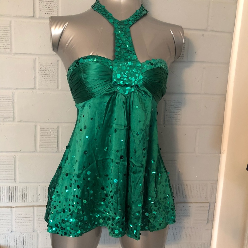 Sparkly halter top by Bebe, size S